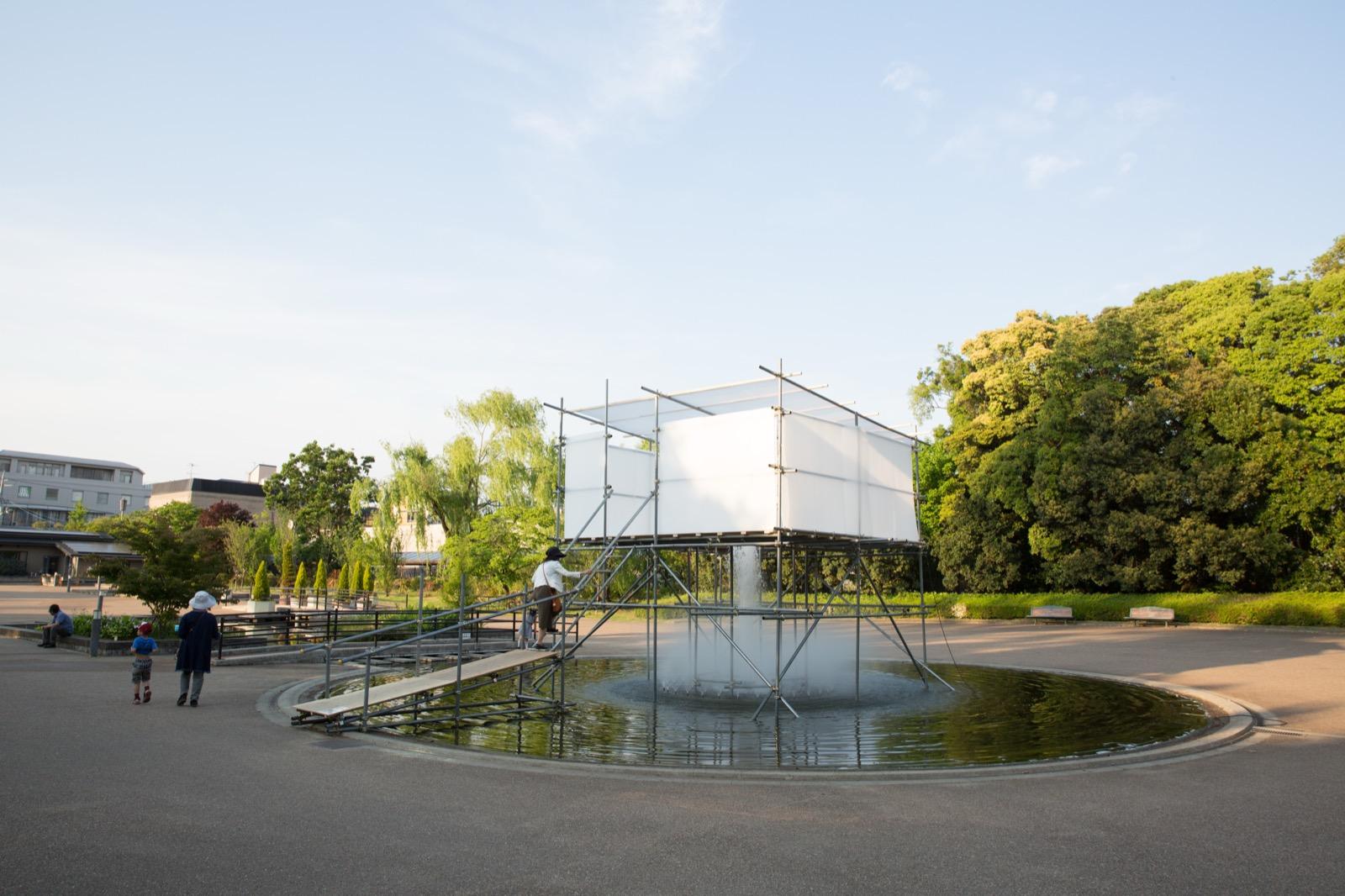 Not just water, 2019. Installation view at Le Jardin Convivial. Kyoto Botanical Gardens, Kyoto, 2019